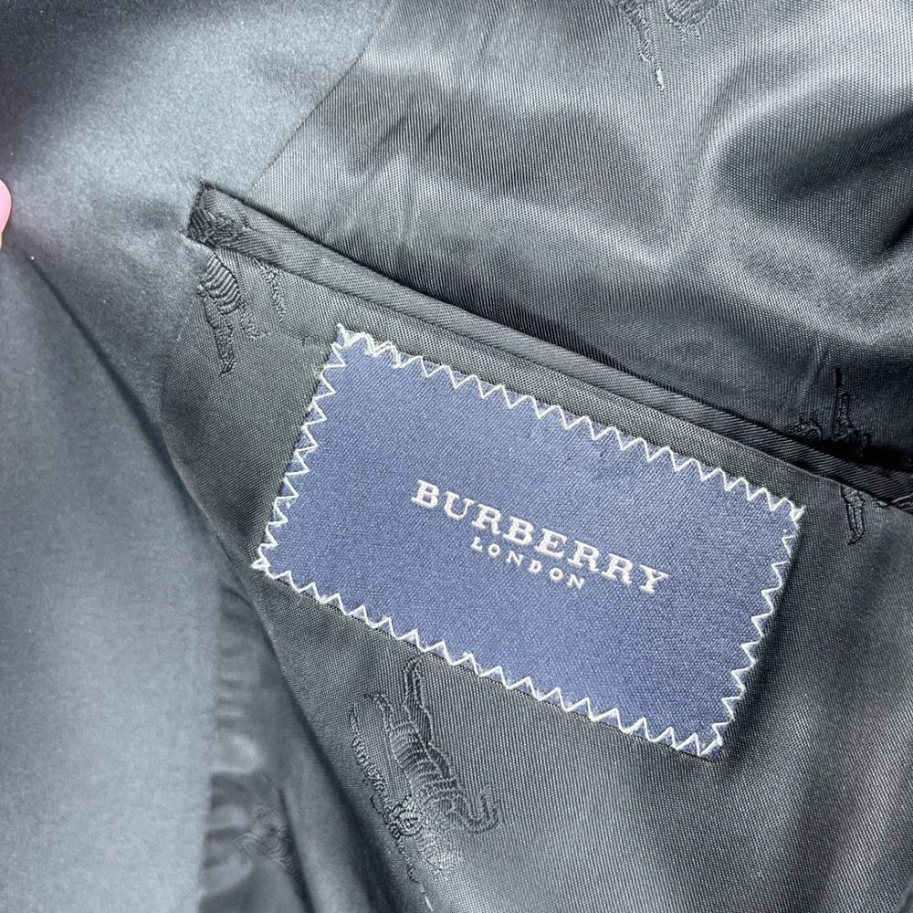 Burberry London Men's Black Wool‎ Tuxedo Jacket Formal Evening Wear 43L
